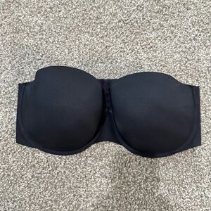Spanx Up For Anything Strapless Underwire Black Bra Women's Size 38DD Party